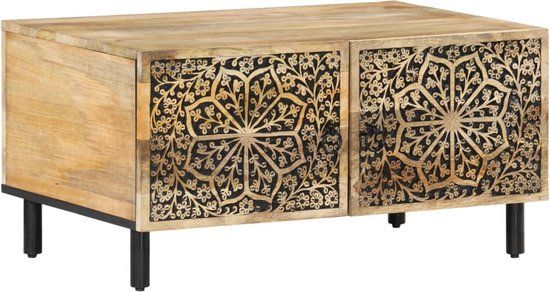 vidaXL Salontafel 80x50x40 cm massief mangohout