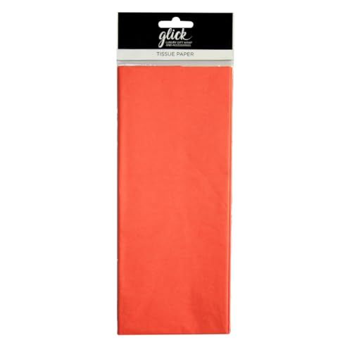 Glick Luxe Tissue Paper - Large Sheets (x4) - Orange - 750 x 500 mm - Gift Wrapping
