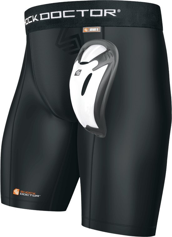 Shock Doctor Core Compresion Short met Bioflex Kruisbescherming Zwart XL