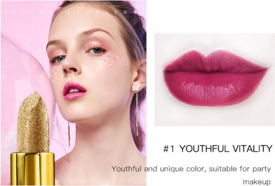 DW4Trading DW4Trading® Gouden glitter lippenstift roze