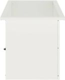 vidaXL Plantenbak met led 2 st wit 40 x 60 x 40 cm staal