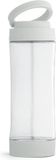 Merkloos / Sans marque Stricker Europe Waterfles - glas - licht grijs - 390 ml - smartphone houder - BPA-vrij