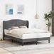 Prolenta Maison Exclusive - Cadre de lit avec tête de lit gris foncé 140 x 200 cm, velours