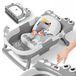 Opvouwbaar babybad met badkussen en geïntegreerde thermometer, kinderbad met gratis badhouder, ideaal als cadeau voor geboorte, meisjes of jongens, vanaf de geboorte tot 3 jaar