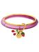 Lucardi - Dames Stainless steel bangle met bedels voor dames - Armband - Staal - Goudkleurig