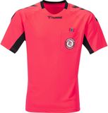 Hummel Jersey FFHB Referee Unisex Volwassenen XXL Diva Roze Polyester Korte Mouw Ronde Hals Borstzak Klittenband Logo