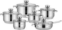 Swiss Haus® MC2012 Pannenset Inductie - 12 Delige Pannensets - PFAS Vrij - Set Met Kookpotten, Hapjespan & Steelpan - Pannen Voor Alle Warmtebronnen - RVS