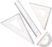 Merkloos / Sans marque Merkloos Linialen Set - Liniaal Set - 4 delig