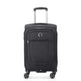 DELSEY Paris Helium DLX Softside Uitbreidbare Bagage met Spinner Wielen, Zwart, Doorgaan 20 Inch