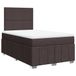 vidaXL Boxspringbed met matras, donkerbruin, 120x190 cm, gestoffeerd