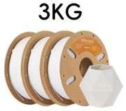 PLA filament d'imprimante 3D - Mat - 1,75 mm - Bobine de 3 kg - Convient aux imprimantes 3D FDM - Blanc