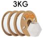 PLA filament d'imprimante 3D - Mat - 1,75 mm - Bobine de 3 kg - Convient aux imprimantes 3D FDM - Blanc