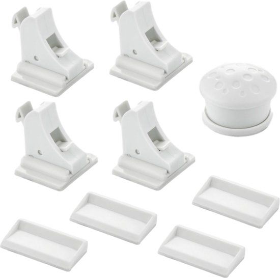 Babyjem 4 Stuks Magnetische Kastdeurklem 6328 Wit