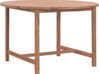 Syfax Tuintafel Ø110x75 cm massief teakhout