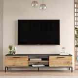 Arabic House Tv-meubel Ciftlik Melamine Naturel Antraciet 160cm