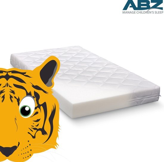 ABZ baby matras tijger - 70/140/11 cm wit
