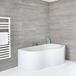 Hudson Reed Ashbury Bain d'angle avec panneau de bain 150cm x 100cm Blanc brillant | Modèle droit
