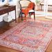Safavieh Traditioneel tapijt, machinewasbaar, antislip, ideaal voor drukbezochte ruimtes, Tucson-collectie, laagpolig, beige en grijs, 120 x 180 cm