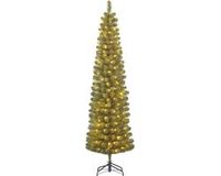 Black Box Trees Charlton - Smalle Kunstkerstboom met Verlichting Groen 2,6m x 63cm