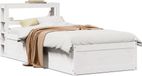 Maison Exclusive - Lit cadre avec tête de lit blanc 75x190cm bois de pin massif