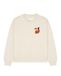 Watapparel Sweatshirt 'Cute Fox' lichtbeige / bruin / zwart