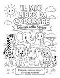 Il Mio Libro da Colorare: Animali della Savana