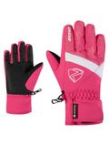 Ziener Leif-Z kinderskihandschoenen, Gore-Tex waterdicht, Tie Dye Pop, roze, maat 5,5