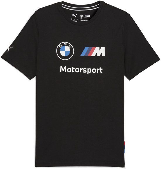 Puma BMW MMS Essentials Logo T-shirt Zwart Heren Maat M