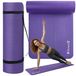 Tapis de fitness violet pour yoga, épais, adapté à la gymnastique, dimensions 190x61x1,5 cm