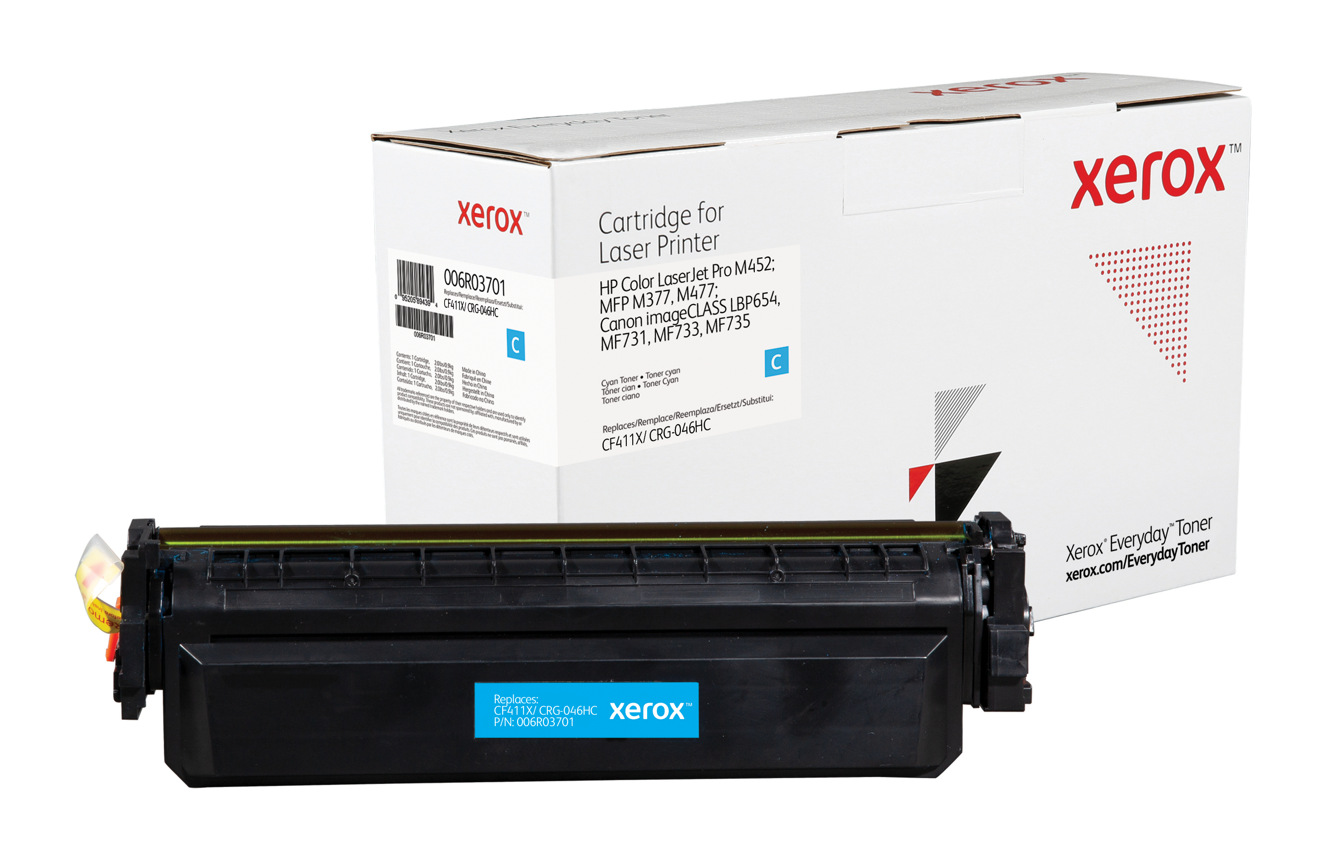 Xerox Everyday Cyaan Toner vervangt de HP 410X (CF411X/ CRG-046HC)