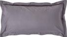 Homescapes Kussensloop 50x90 cm met Rand (Oxford) – Donkergrijs – 100% Egyptisch Perkal Katoen – 200 TC