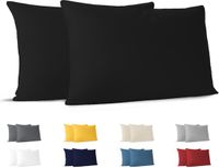 Merkloos / Sans marque Orivio Kussenhoes 40x70 cm - 2 stuks - 100% katoen - Zwart