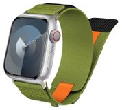 Wigento Apple Watch SE 2023 44mm: Design-armband van gevlochten nylon, groen