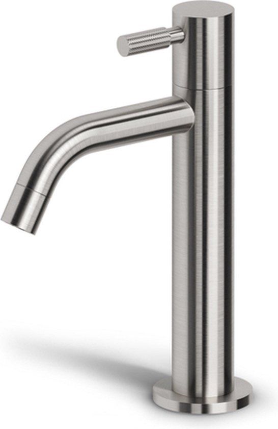 Clou Freddo 2 Toiletkraan RVS Geborsteld - Modern Design - 19cm Uitloop - 3 Jaar Garantie