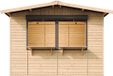Timbela M150Z - Houten marktkraam - 6 m² - 263x336xH232 cm - met 2 afsluitbare rolluiken