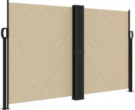 vidaXL Windscherm Uittrekbaar Beige 140x1200 cm