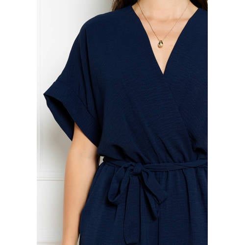 LOLALIZA jumpsuit met ceintuur - donkerblauw