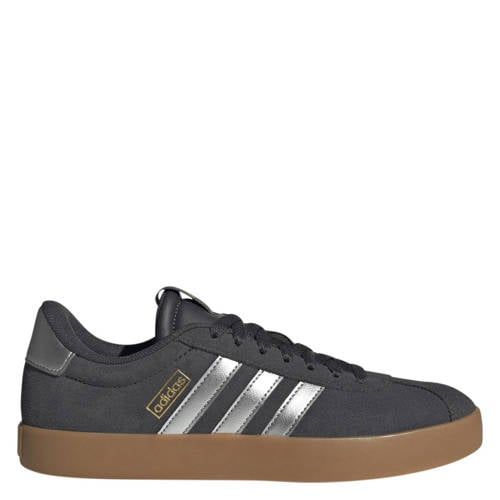 adidas Sportswear VL Court 3.0 suede sneakers antraciet/zilver
