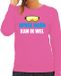 Bellatio Decorations Apres ski sweater/trui dames - apres skien kan ik wel - roze - wintersport L