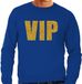 Bellatio Decorations Verkleed glitter sweater voor heren - Blauw - Katoen - XL
