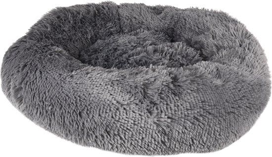 Flamingo Krems Rond Hondenkussen - Grijs - Ø50Cm