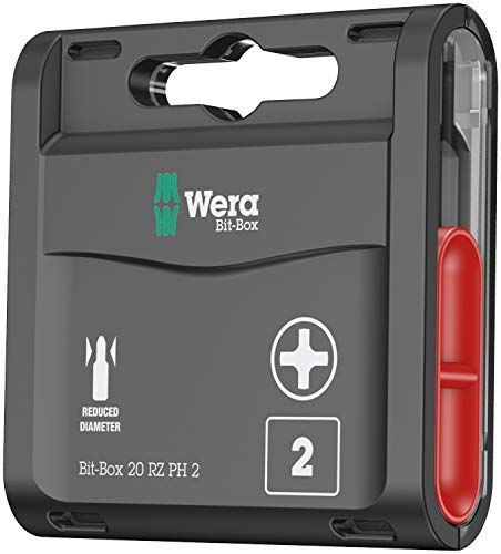 Wera Puntas para tornillos Phillips para el cartÃÂ³n yeso Bit-Box 20 RZ PH 2