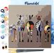 Figured'Art Mini Schilderen op Nummer Volwassenen 20x20cm met lijst Zebra's van achter - Klein Formaat Creatieve Hobby Kit DIY Art Nummer Compleet