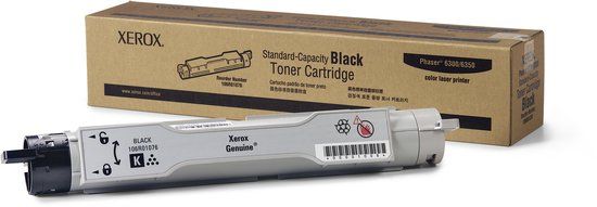Xerox 106R01076 Toner Cartridge - Black - Standard Yield - Compatible with Phaser 6300/6350
