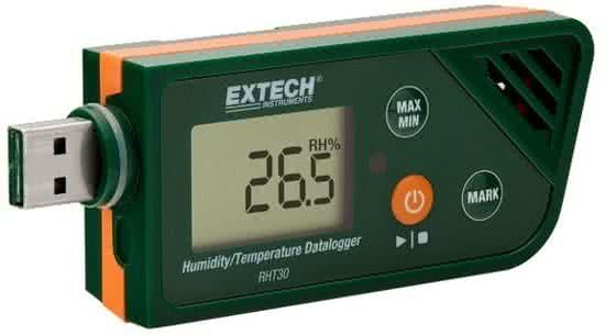 EXTECH RHT30: Vochtigheids- en temperatuurdatalogger met USB