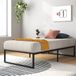 Zinus Lorelai Bed 90 x 190 cm - Hoogte 36 cm met opbergruimte onder het bed - Platformbedframe van metaal - Zwart