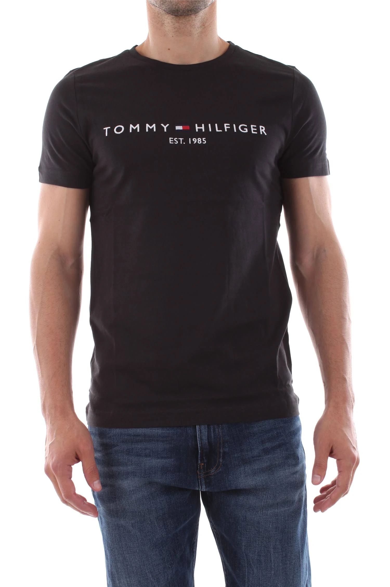 Tommy Hilfiger T-shirt van biologisch katoen zwart