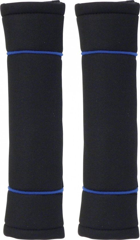 Carpoint Gordelhoezen Classic Zwart/Blauw - 2 Stuks