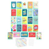 American Greetings Assortiment verjaardagskaarten van 25 stuks met enveloppen, zegels en opbergdoos (Celebrate)
