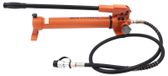 Pompe hydraulique manuelle - Pompe à main - 70 MPa haute pression - 180 cm tuyau en caoutchouc - Raccords rapides ZG3/8 - Réservoir d'huile de 900 ml - Orange